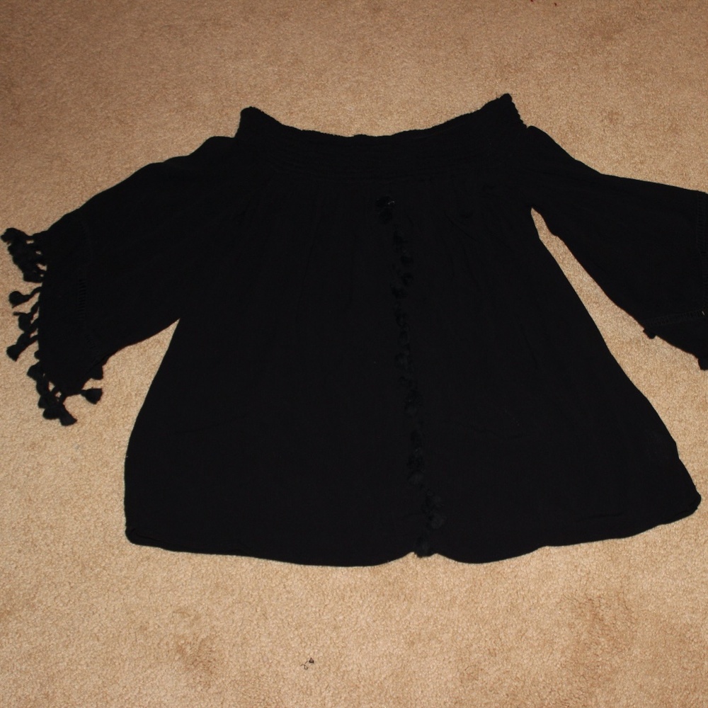 black off the shoulder top